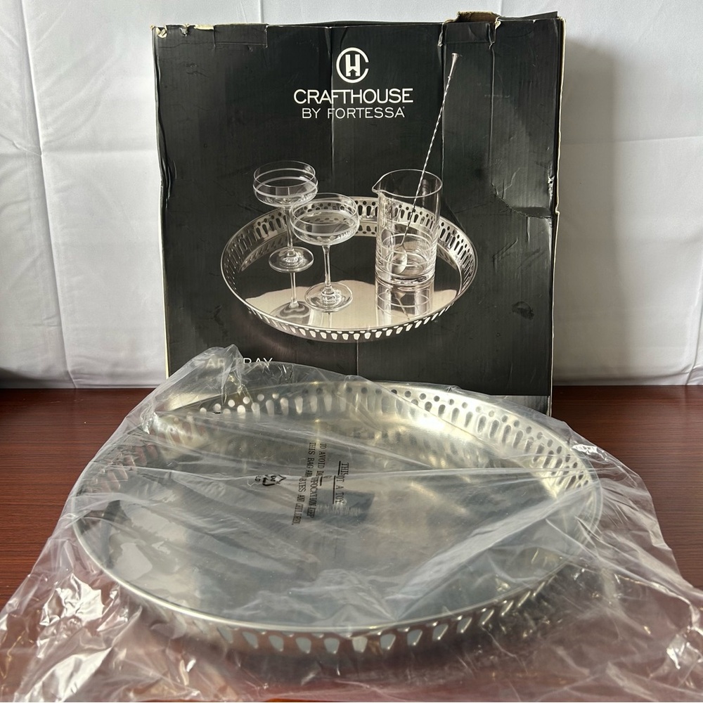 NIB Crafthouse by Fortessa 14 inch BAR TRAY Signature Collection Charles Joly